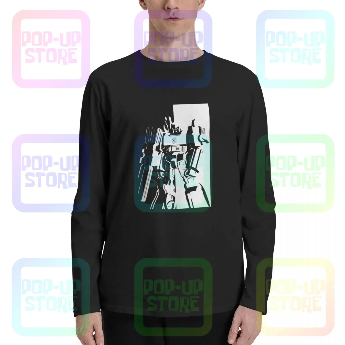 Robot Villain Megatron Scarface Old Skool Long Sleeve T-Shirts T-shirt Tee Gift Daily Natural Streetwear