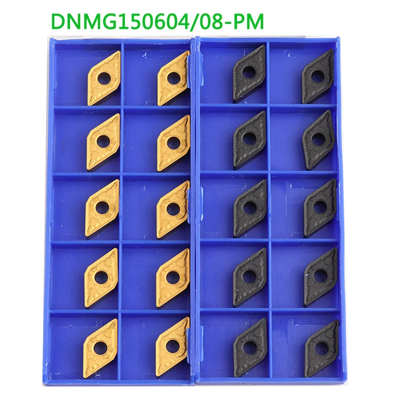 10PCS DNMG150404 DNMG150408 DNMG150604 DNMG150608 PM YBC251 YBC252 Carbide Insert CNC Lathe Metal Turning Tools DNMG for Steel