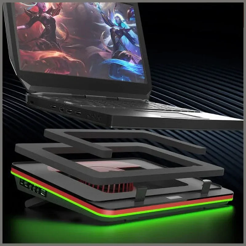 Imagem -04 - Pressurizado Air Cooler Base Pad Gaming Laptop Cooling Stand Dustproof Impermeável Cooler Air Cooler Iets-gt500