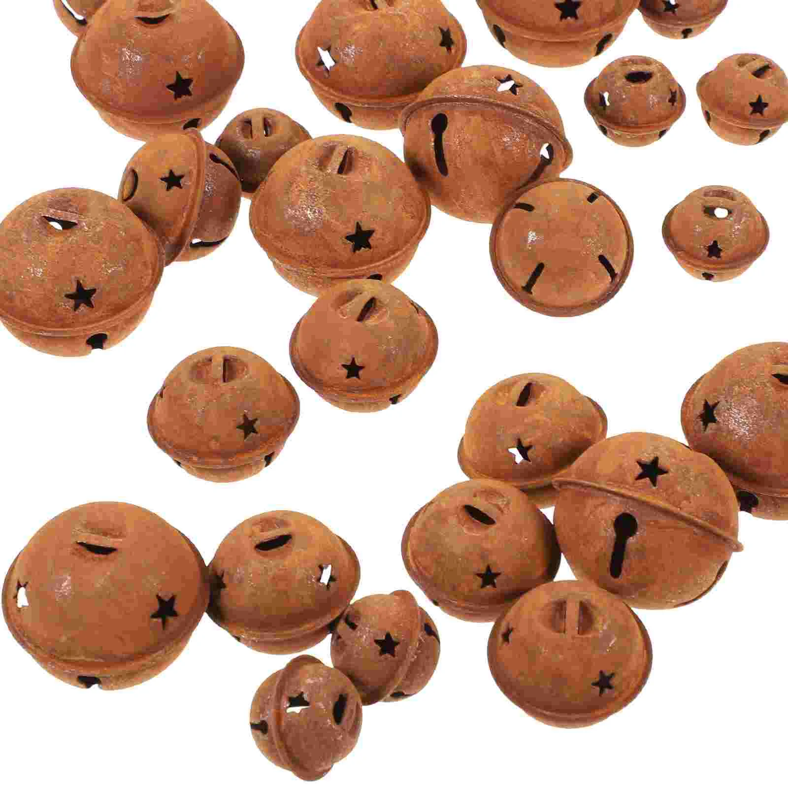 

Rusty Jingle Bells Crafts Christmas Outdoor Tree Pendants Xmas Hanging Hand DIY Jewelry Making Accessory