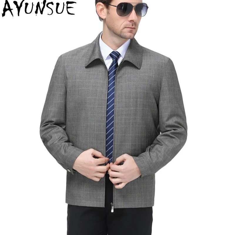 AYUNSUE Winter Jacket for Men 2024 New Spring and Autumn Men's Thin Jackets Business Casual Mens Coat Chamarras Para Hombre