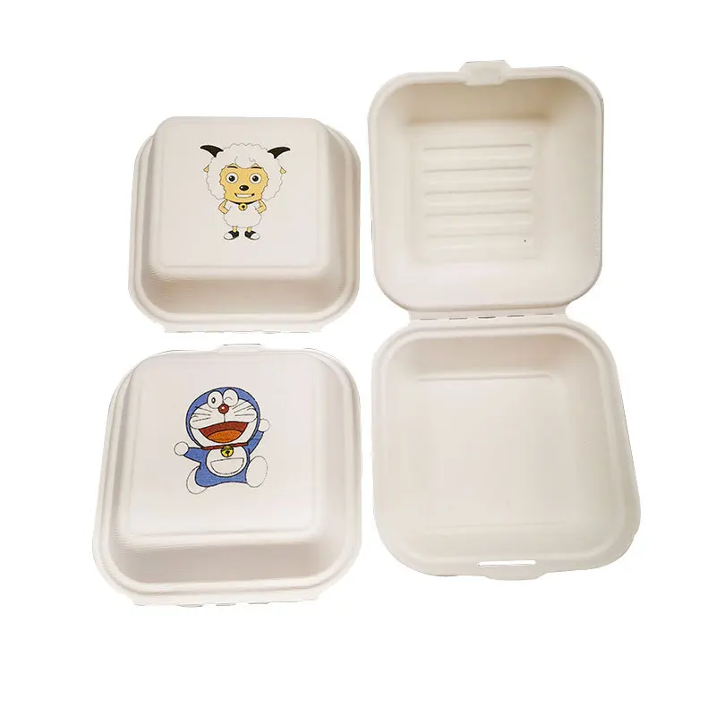 حسب الطلب. كعكة بينتو صندوق اللب همبرغر علب الاغذية القابلة للتحلل اليد اللوحة كعكة لفة صندوق الفاكهة التدفئة