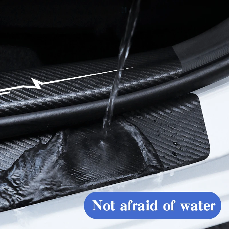 Voor Audi Q2 Q3 Q5 Q7 Q8 Koolstofvezel Autodorpelsticker Anti-Schrapen En Waterdichte Beschermende Film Accessoires Kofferbak