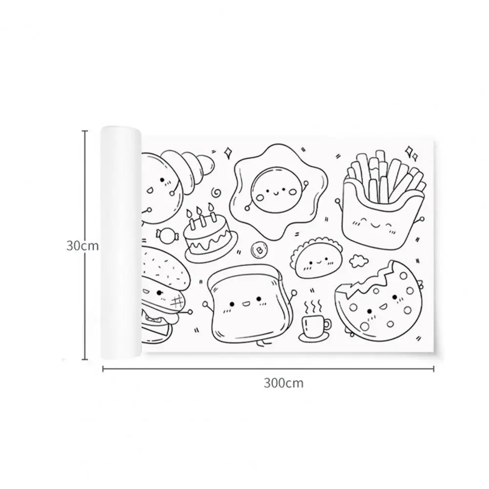 Rollo de papel de dibujo adhesivo para niños, juego de pegatinas para actividades, bricolaje