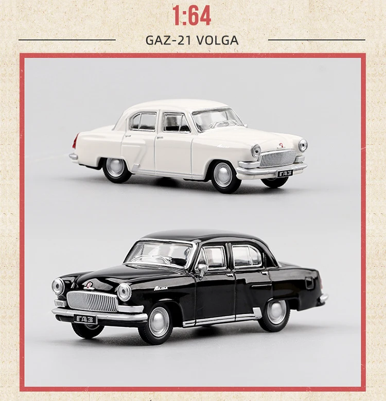 

NEW 1/64 Scale GAZ-21 Volga M21 Cars USSR Soviet Luxury Limousine Toys Diecast Model for collection gift