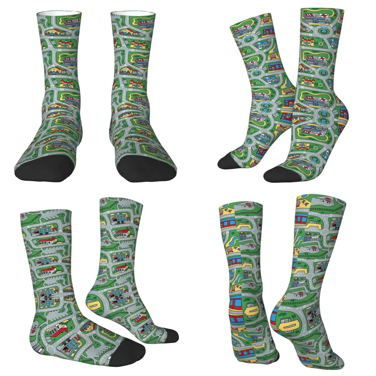 

Автомобильный городской ковер, дорожный коврик 90-х годов, ностальгические игрушечные носки, чулки высокого качества в стиле Харадзюку, всесезонные длинные носки, аксессуары для унисекс