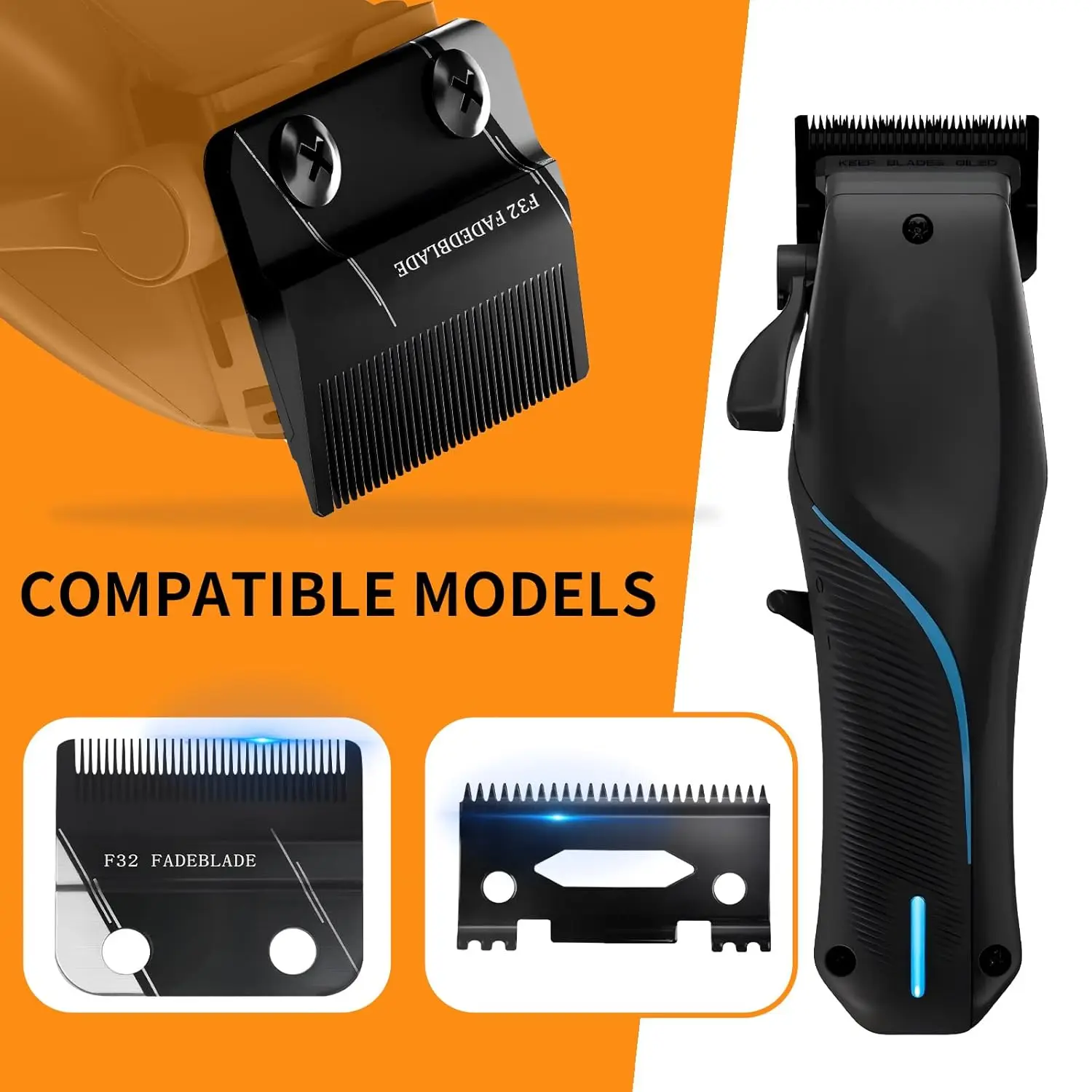 1 pack- Replacement Head Blade,Fit with Wahl 5 Star Vapor Clipper  ,Professional Fadeout Blade