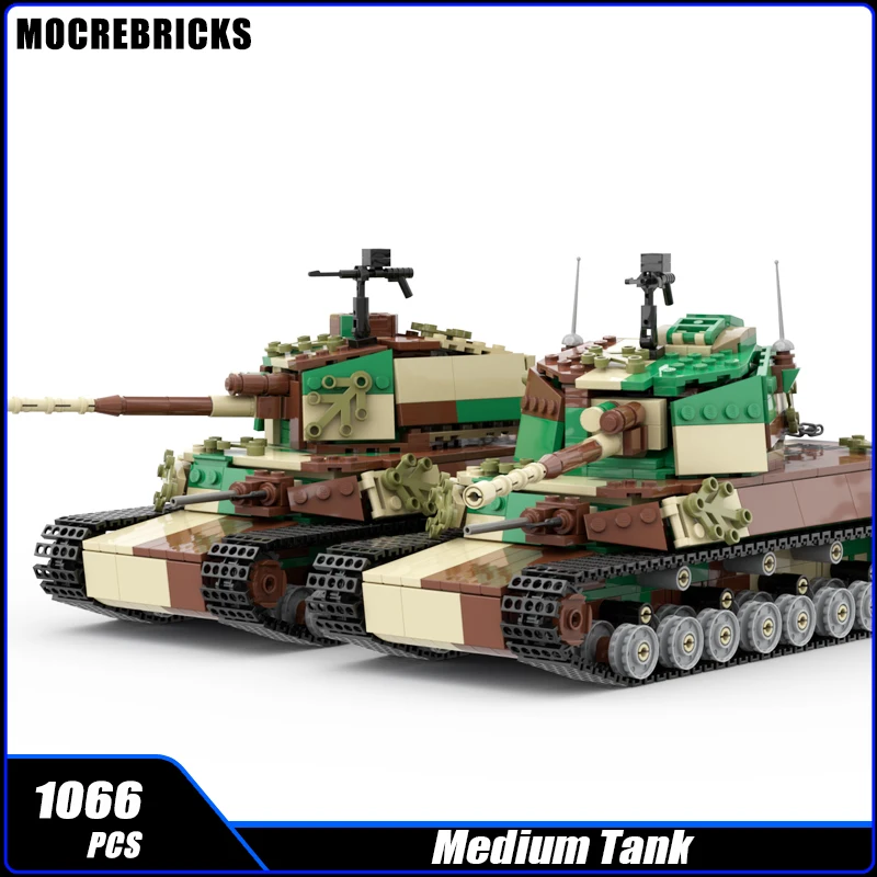 MOC Military Series Building Block Type 5 Chi Ri Japanese Medium Tank Technology Assembly Model Toy Brick Kid's Gift Collections