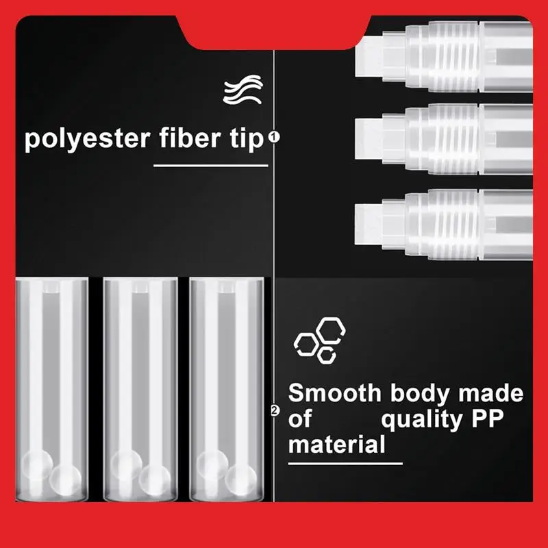 

A32HOT-10 Pack Paint Pens 15 Mm White Empty Acrylic Permanent Marker Clear Acrylic Paint Marker Pens Refillable Marker Pen