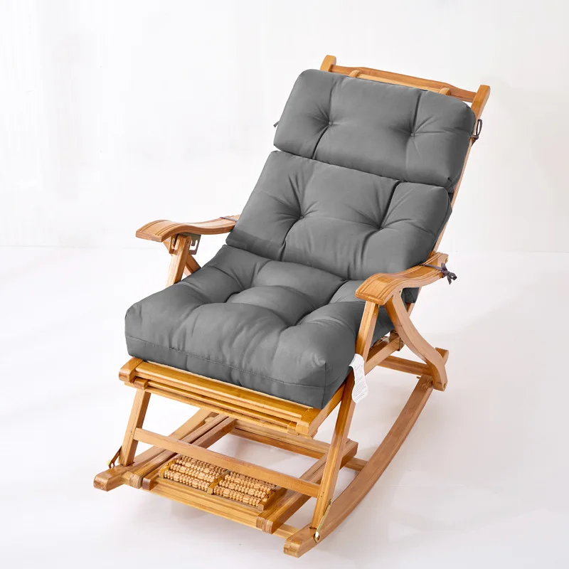 Outdoor Waterproof Sunproof Chair Cushion, Integrated Backrest Pad, Foldable Seat Mat for Garden Patio Rocking Chair