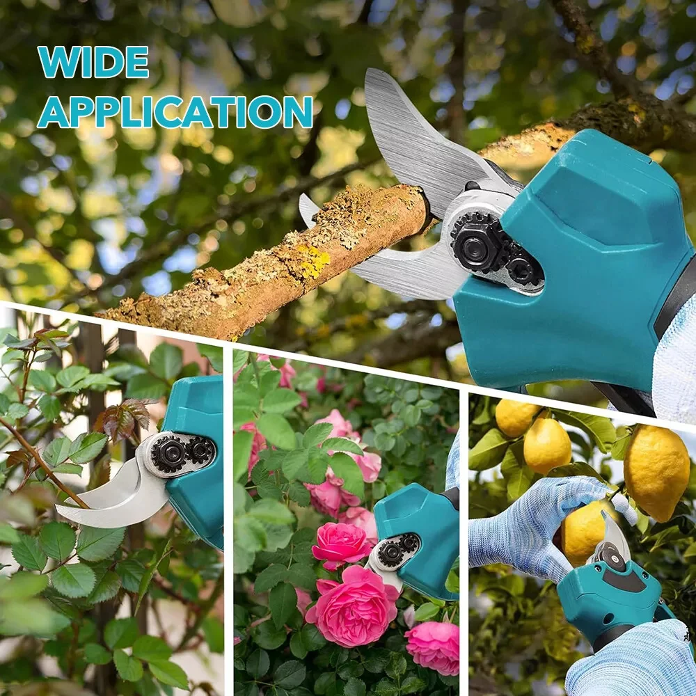 21V Brushless Electric Pruning Shears Cutting 25mm Branches Fruit Tree Potted Pruning Electric Tool Wireless Pruning Scissors