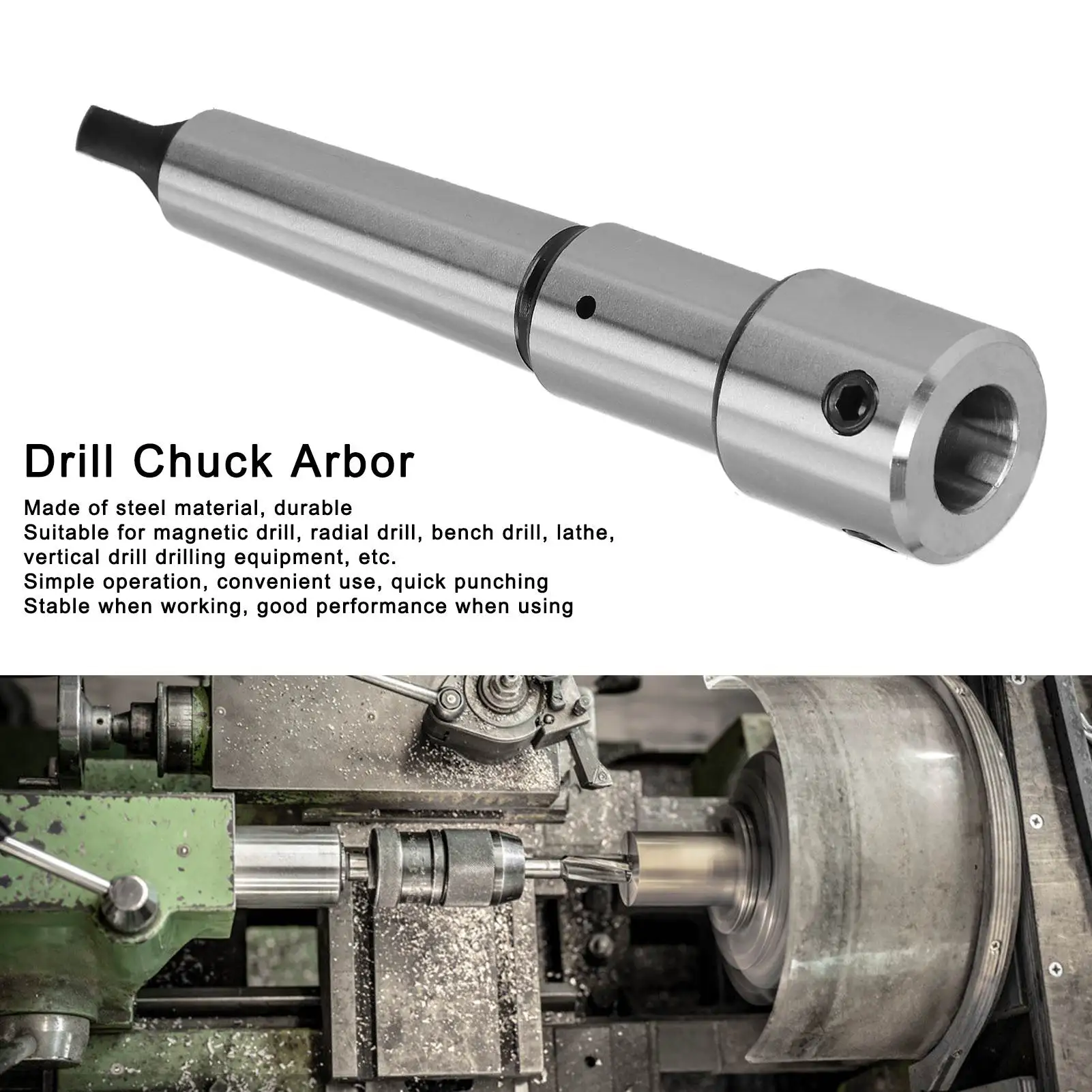 ZK30 Drill Chuck Arbor Morse Shank Annular Cutter Industrial Hardware Tool MT3‑19.05mm