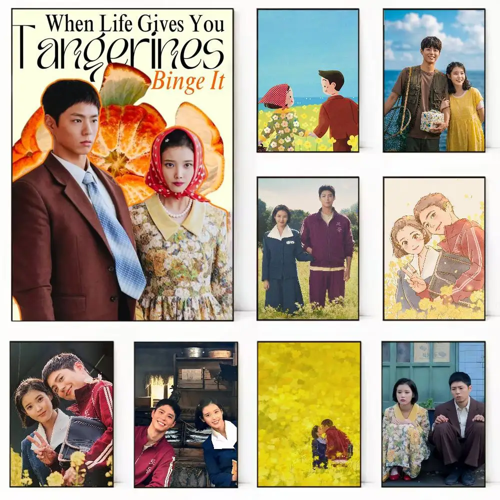 W-When Life Gives You Tangerines Poster Versatile HD Waterproof Wall Art Self-Adhesive Decor for Any Space Ideal Gift
