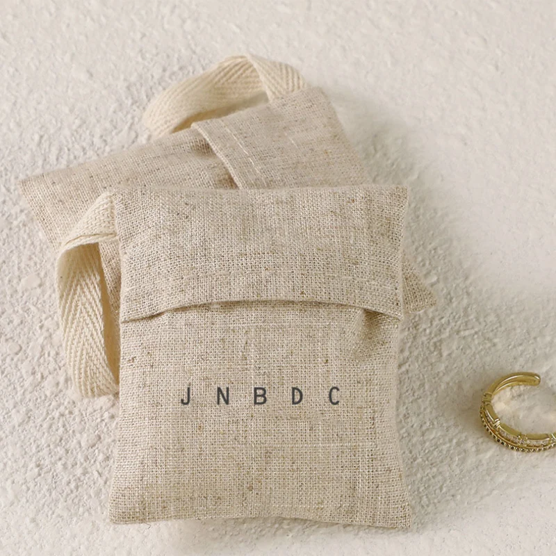 Linen Handbag Perfume Watch Beauty Cosmetic Jewelry Gift Packaging Envelope Pouches Birthday Wedding Party Candy Favor bags