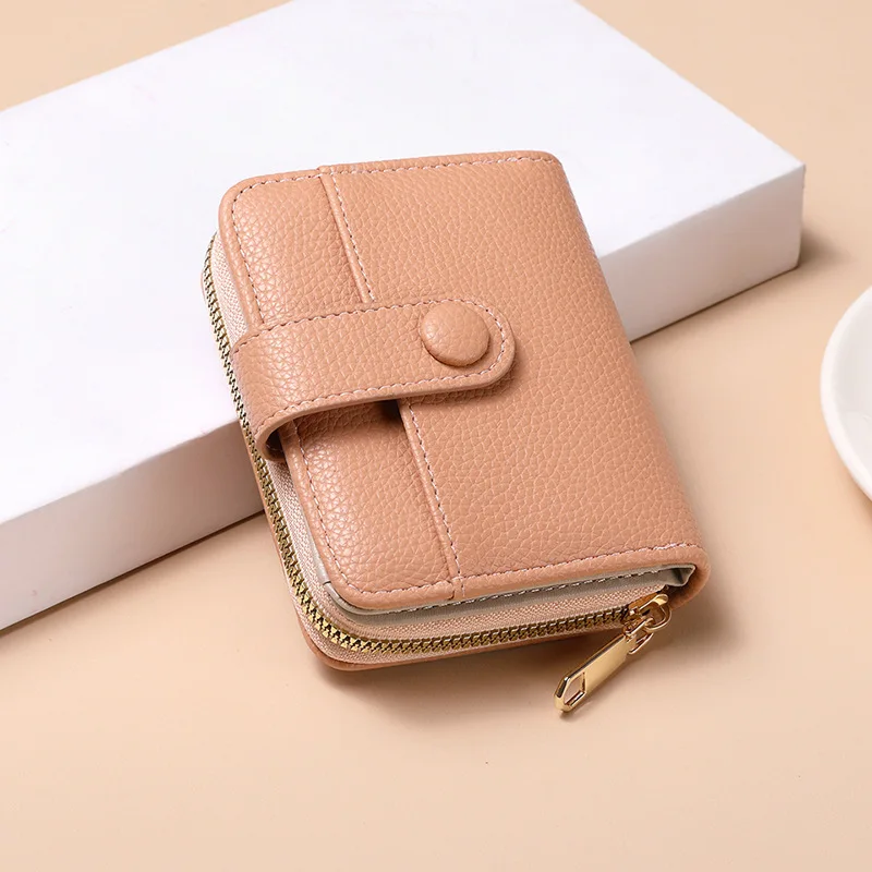 

Брендовый женский кошелек 2025, новый женский кошелек из искусственной кожи, мини-держатель для карт с застежкой, короткие кошельки для девочек, студентов, маленькая модная молния
