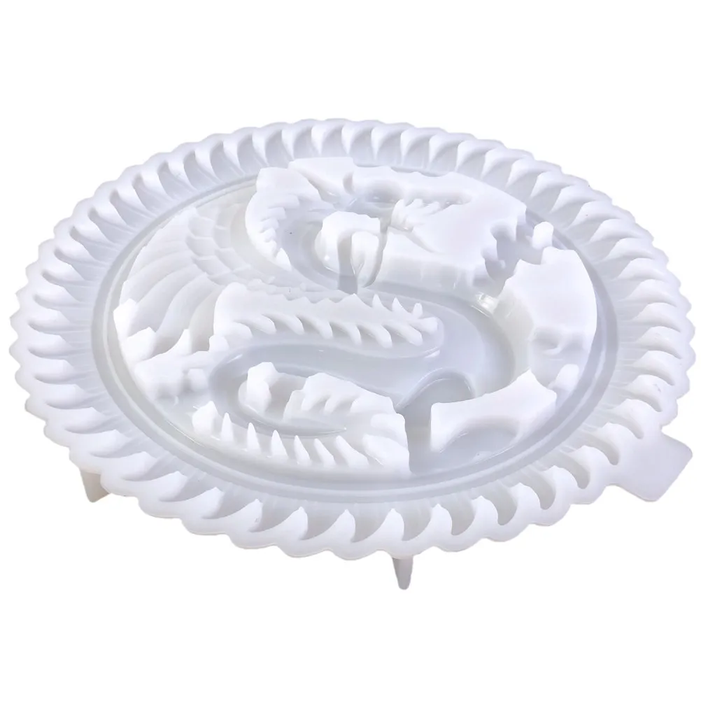 

Flexible Silicone Dragon Embossment Mold Epoxy Casting Resin Diy Decorative Plate Tool Durable Cost-Effective Wear Resistant