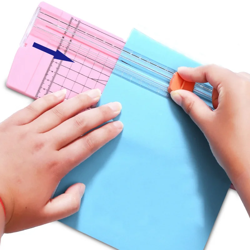 A4 Paper Cutter DIY Hand Account Manual Paper Cutting Trimmer with Automatic Security Safe Guard Office Home Stationery Knife