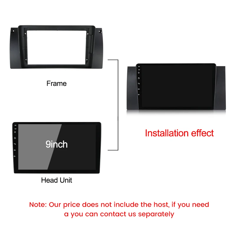 Auto Radio Multimedia Navigazione Fascia Telaio Adattatore per BMW Serie 5 E38 E39 E53 X5 Dash Pannello di Montaggio Canbus Box Decoder Kit