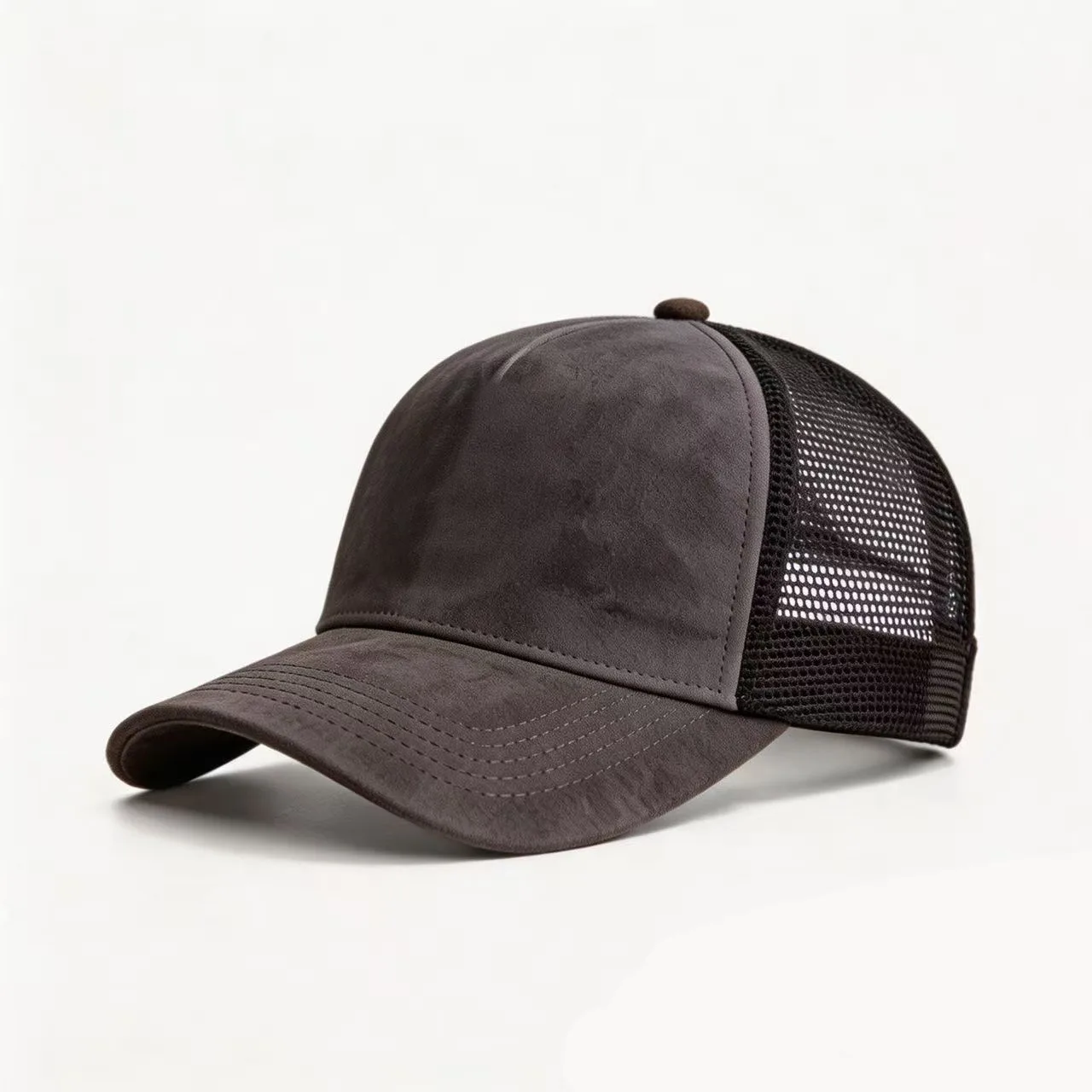 Neue Sommer Mesh Baseballkappe Damen Herren Einfarbige Wildleder-Kappe Patch Snapback Hut Lässige Atmungsaktive Unisex Street Hip Hop Trucker Caps – Detail 2