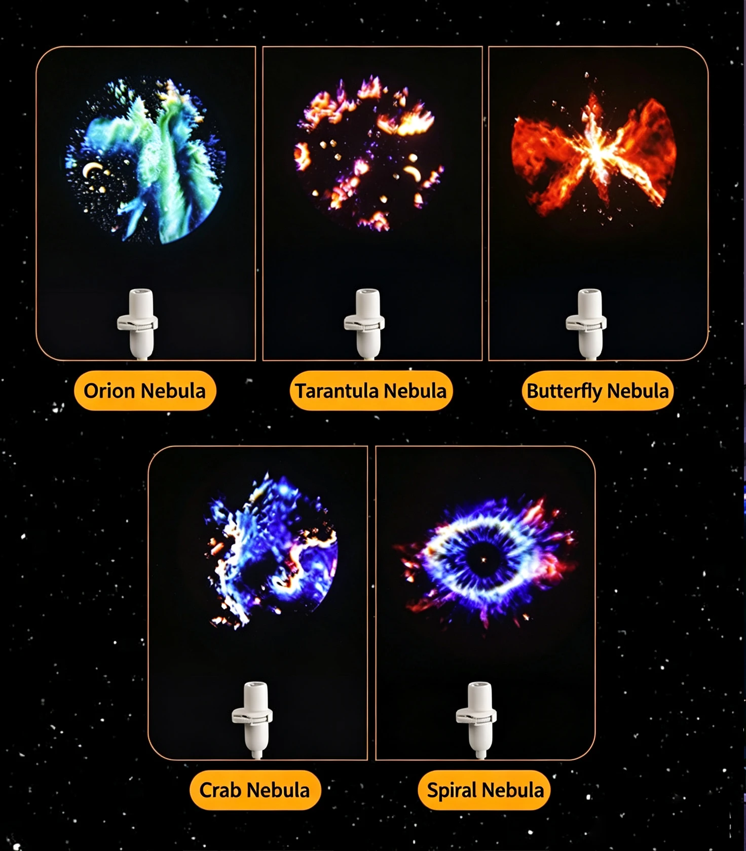 Mini USB Galaxy Star Projector Night Light 5/10/15 Patterns Clear Image With Film Starry Sky Ambient Light For Bedroom Car Decor