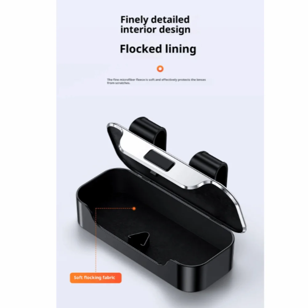 Premium Car Visor Glasses Case ABS Anti-Scratch Auto Sunglasses Organizer Stable Shock-proof Car Sunglasses Holder