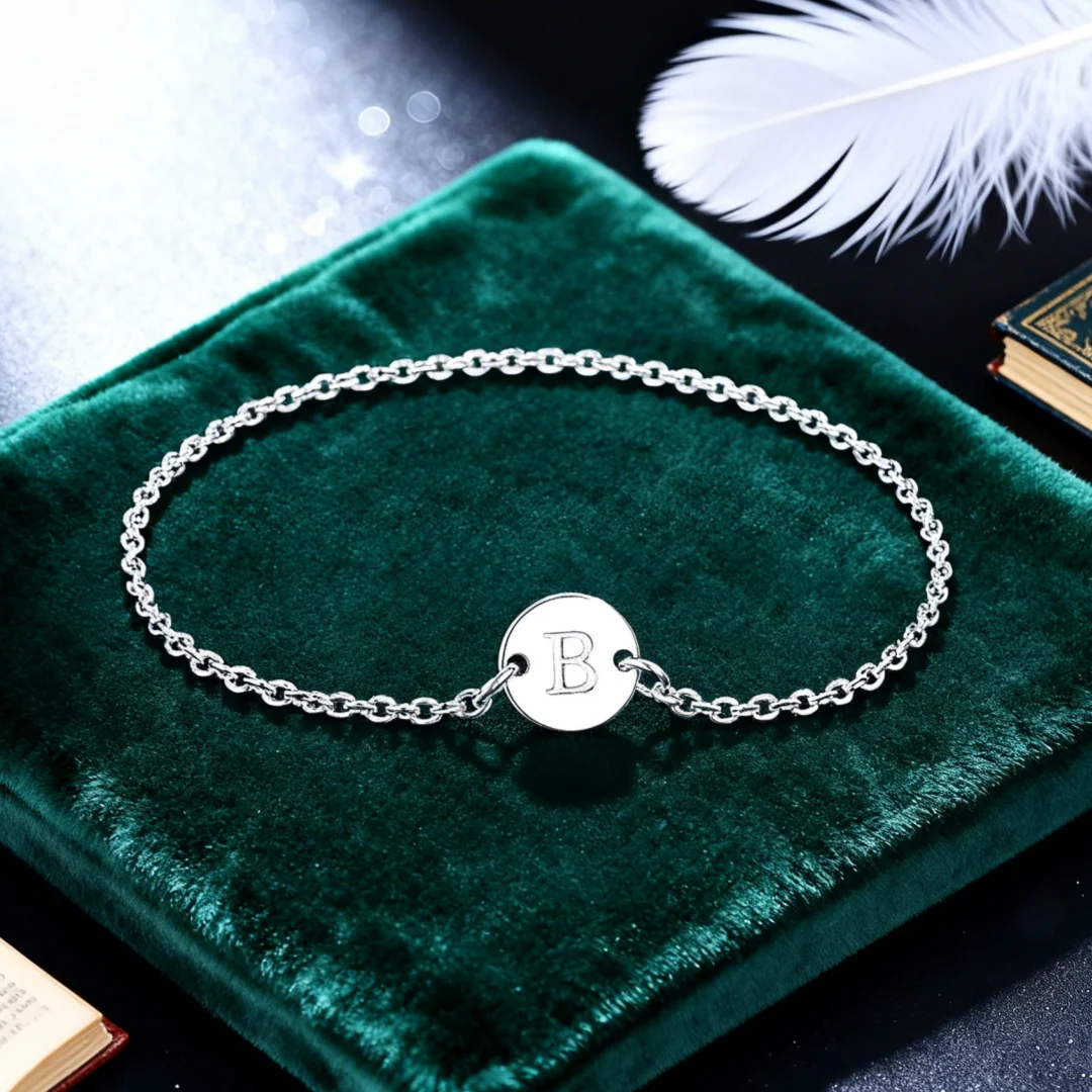 

925 Sterling Silver delicate 26 letter cards Chain Bracelets for Women elegant Fashion classic Wedding Party Gifts Jewelry