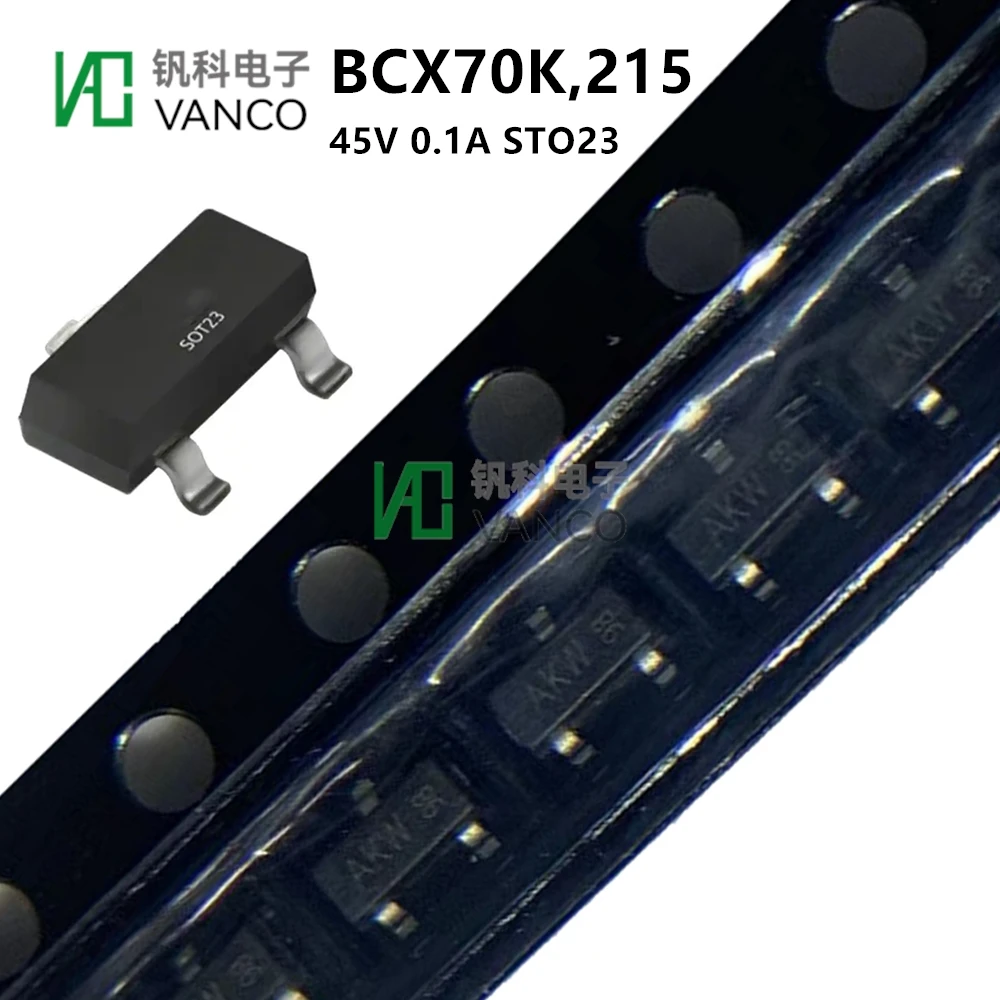 50Pcs Kit BCX70K,215 Trans Npn 45V 0.1A STO23 In Sctock