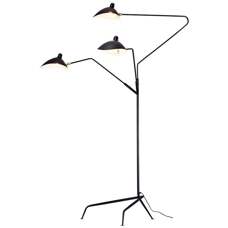

French Designer Floor Lamp with Tripod Stand Light Fixture for Bedroom Living Room