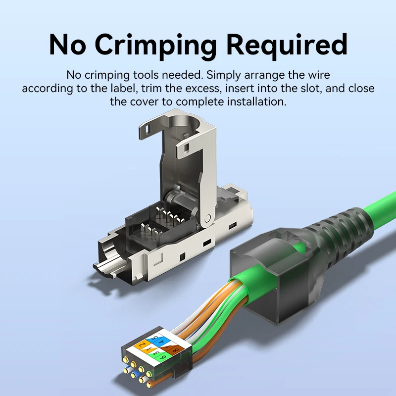 Промышленный Ethernet-разъем Vention Cat6A Cat7 RJ45, экранированная полевая вилка, бесплатный инструмент, легкий металлический литой терминал, новый