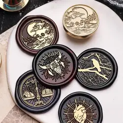 Crow Witch Element Pattern Wax Seal Stamp Head Retro Stamp Shape Sealing Scrapbooking  Craft Wedding Decorative