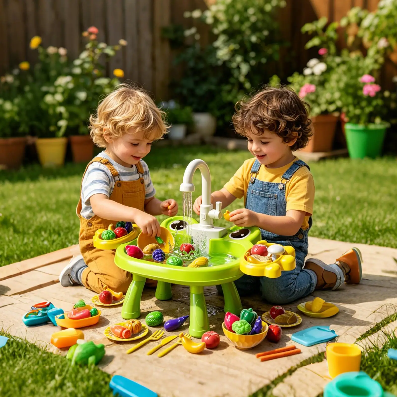 Pretend Play Water Table Toys Play Sink Electric Pretend Interactive Educational for Birthday Holiday Party Indoor Outdoor Home