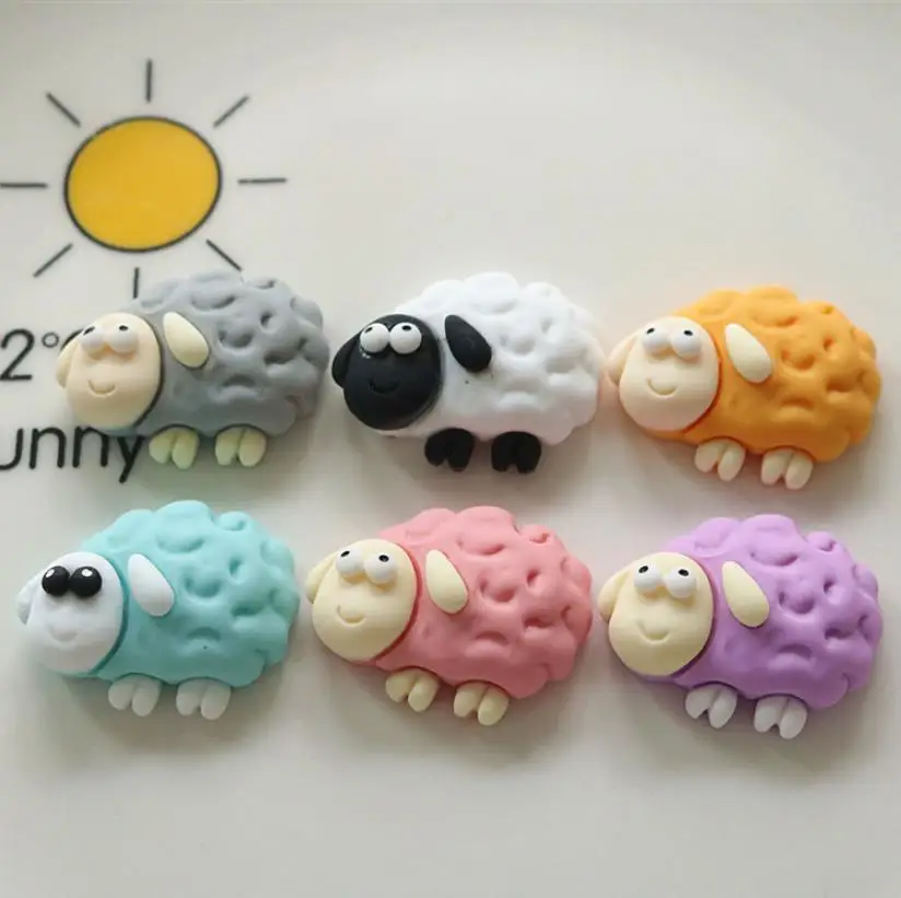 

100pcs Kawaii Flatback Resin Cartoon Animal Sheep Decoration Craft Cabochon Embellishments For Scrapbooking Diy Accessories