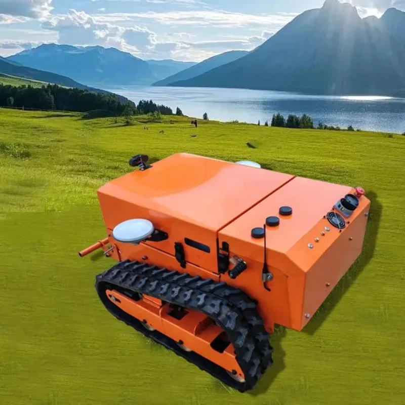 Fully Automatic GPS Navigation Lawn Mowing   with 48V Lithium Battery Track Type Mobile App-4-Stroke DIY Grade