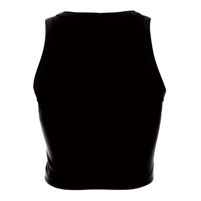 Nadanbao Damen-Crop-Top mit Geister-Kürbis-Print, kurze Weste mit Rosen-Totenkopf-Muster, sexy, schmales, ärmelloses Hemd, Halloween-Party-Top – Detail 22