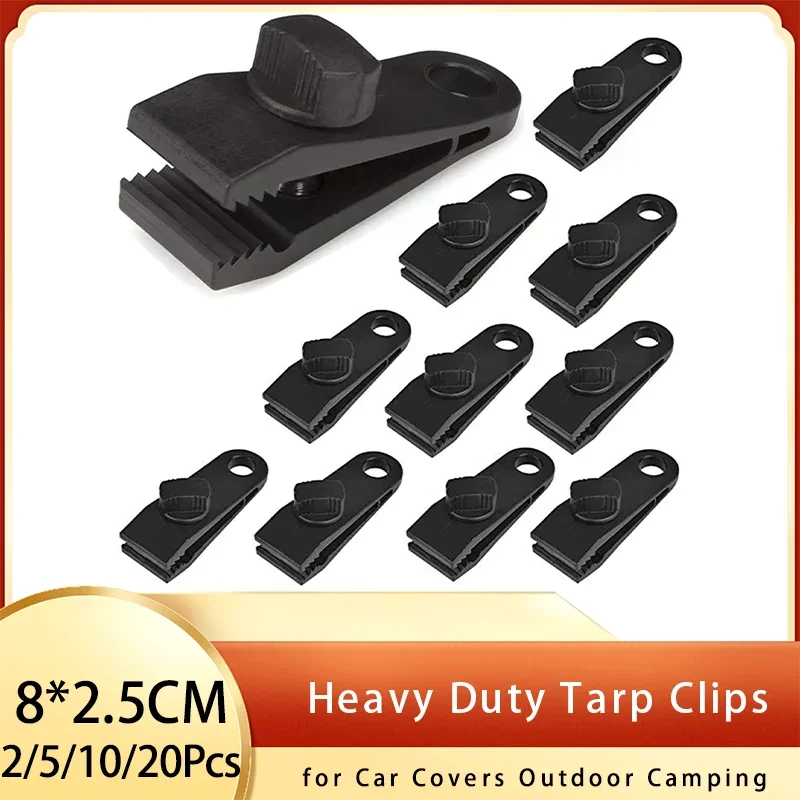 2/5/10/20Pcs Heavy Duty Tarp Clips Shark Tent Fasteners Clips Holder for Car Covers Outdoor Camping Awnings Swimming Pool Covers