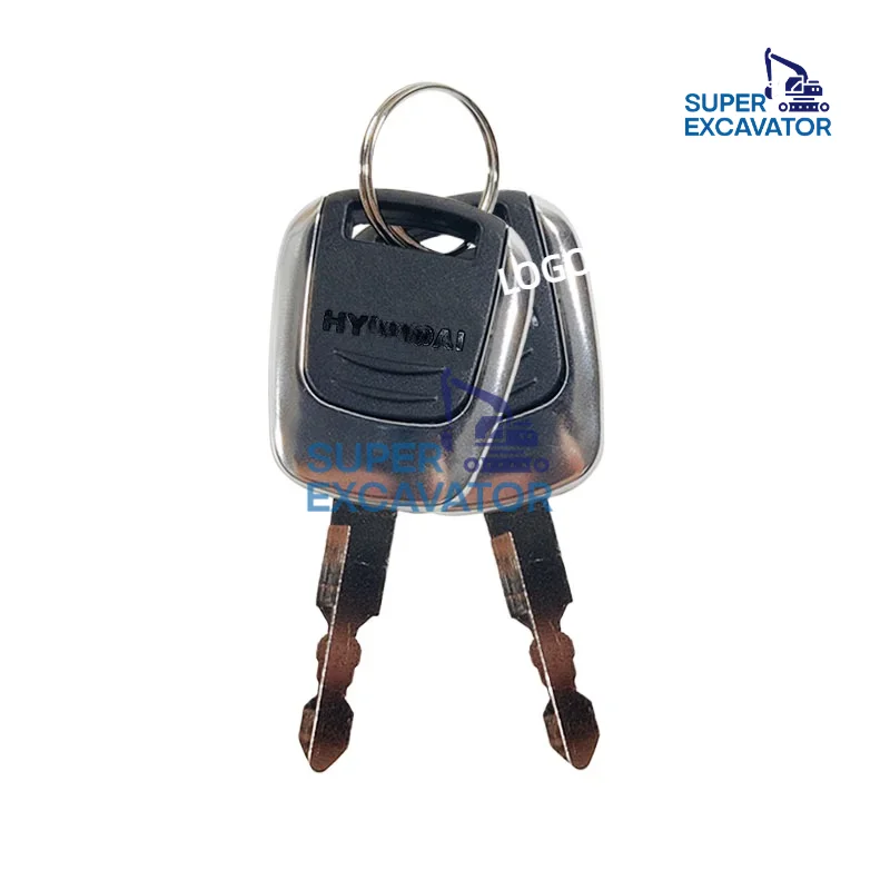 For Hyundai Excavator New Style Key for Models R75VS, 130, 215VS, 205, 305-9 - Ignition Key for Starting the Excavator