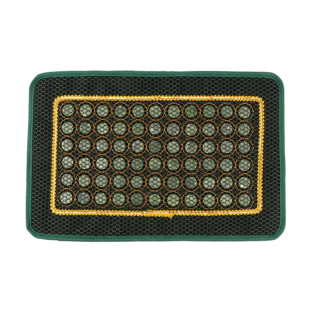 Jade Stone Pillow Cover with Natural Cooling Massage Effect Headrest for Sleeping and Meditation Use