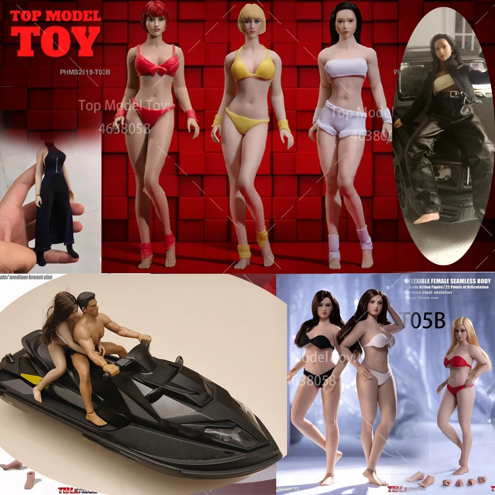 

TBLeague PHMB2018-T01 02 03 04 05 1/12 Seamless Body with Metal Skeleton 6'' Suntan/Pale Skin Female Anime Action Figure Dolls
