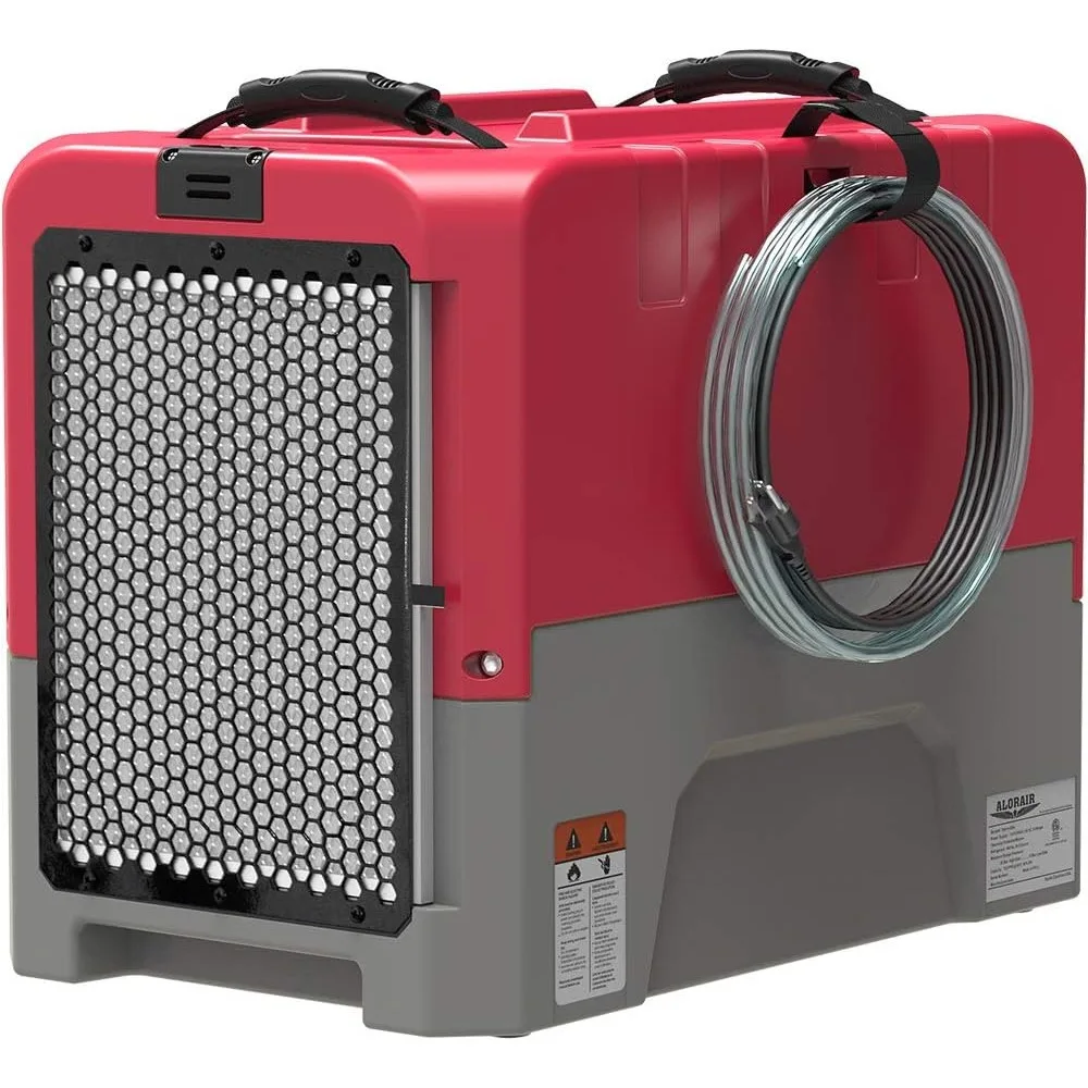 NEW-ALORAIR Commercial Dehumidifier with Pump Drain Hose, 180 Pint Large Capacity Crawl Space Dehumidifier, Red