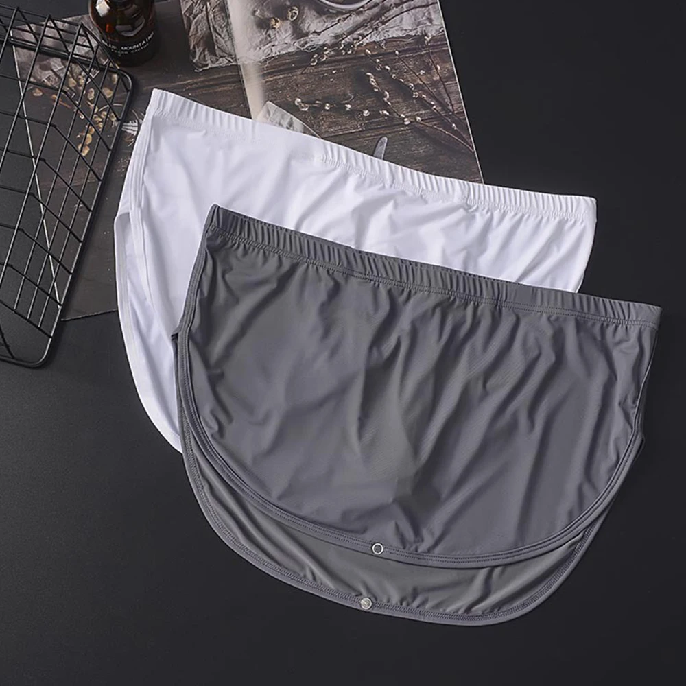 Mens Sexy Sauna Shorts Penis Pouch Underwear Male Casual  Homewear Skirts Man Pajamas Pant Japanese Style Underpants