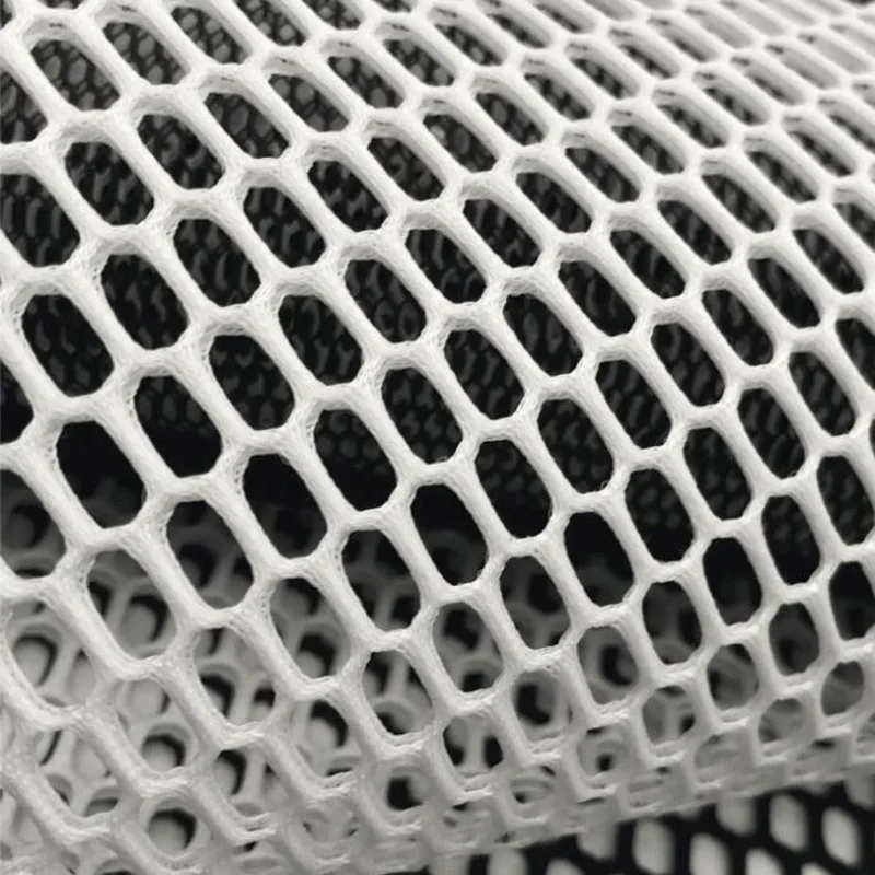 Hexagonal Thick Coarse Mesh Layer, Large Grid Fabric, Openwork Silhouette Garment, Black And Whit, By The Yard