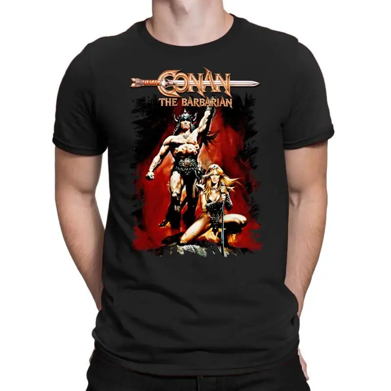 BEST TO BUY Dark Retro Conan The Barbarian M0vie Poster Brave S-5XL Gift T-Shirt