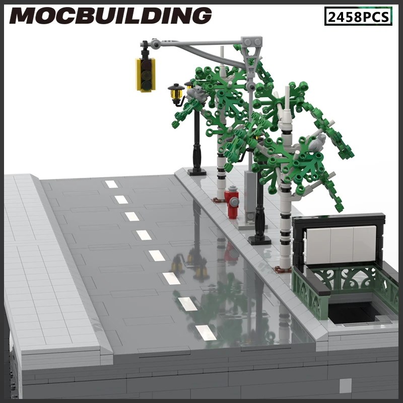 MOC Building Blocks Underground Metro Station Modular Model City Architecture Landscape DIY Bricks Assemble Toy Christmas Gift