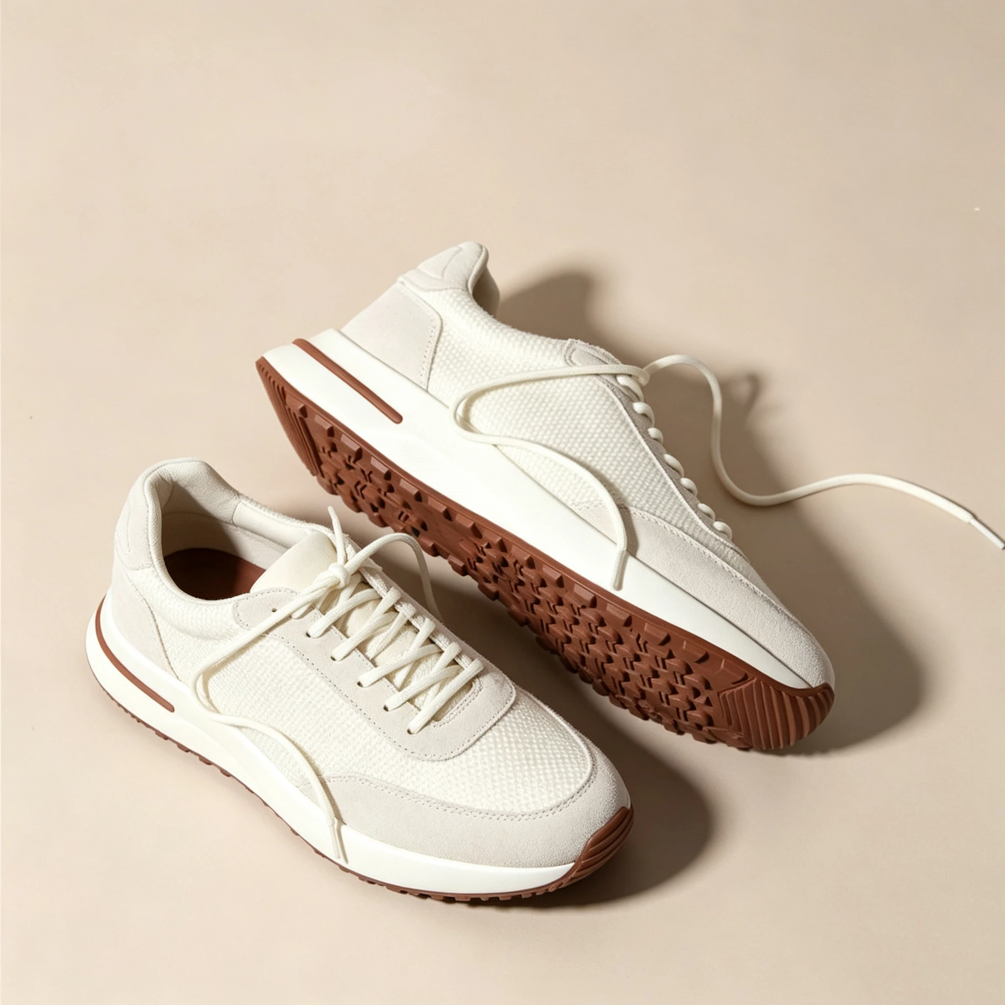 Breathable Mesh Summer Men's White Clean Feeling Thick Bottom Heightening Casual Sports Versatile Low Top Fashion Sneakers