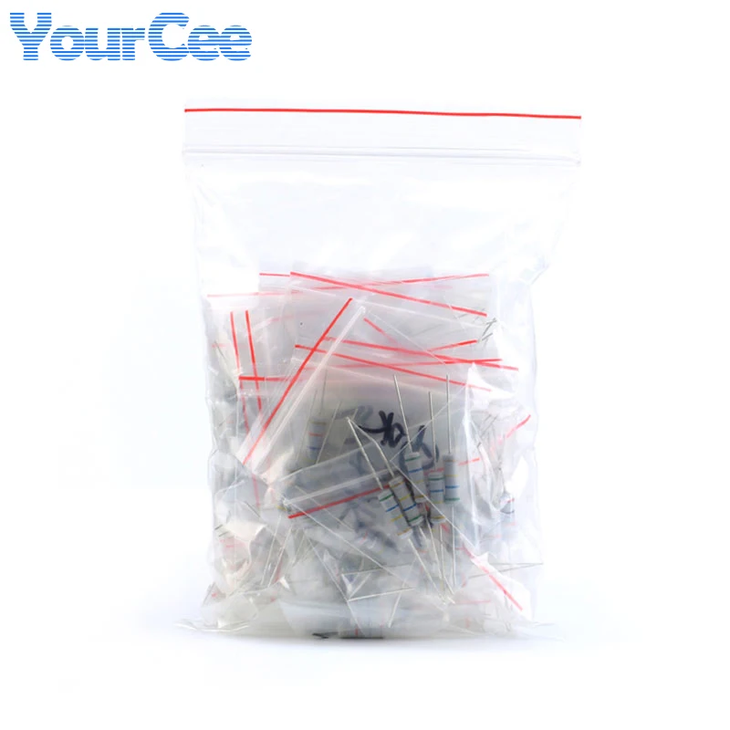 75-300pcs Carbon Film Resistor 2W 0.1R-750R 1K-2M 1W 0.1-750R 1R-2M 3W 0.1-20R 27-750R ohm 5% Resistance Assorted Kit DIY