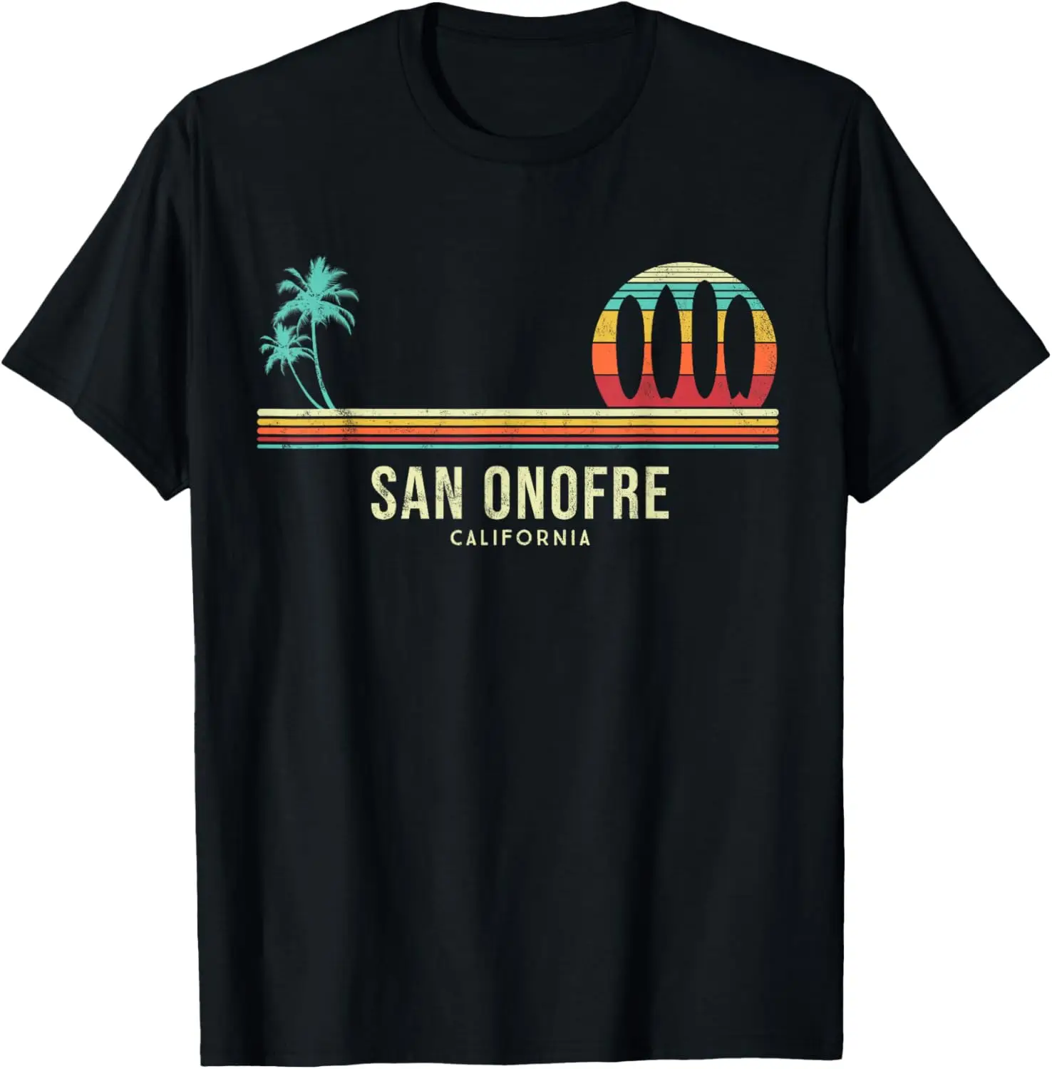 California Surf San Onofre Vintage Surf Board Surfer T-Shirt