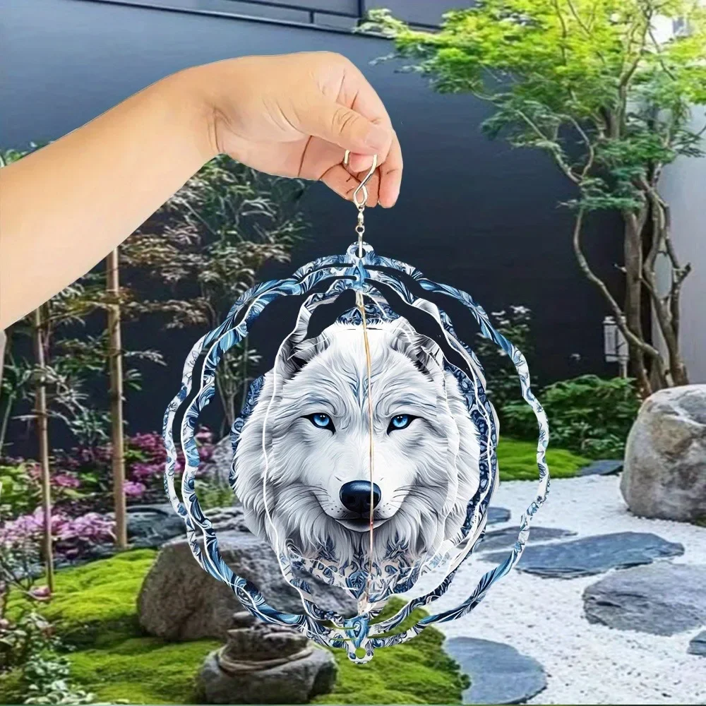 CIFBUY Kinetic Wind Chime 3D Metal Spinner Deep Tone Rotating Patio Garden Courtyard Decor Outdoor Yard Art Ornament