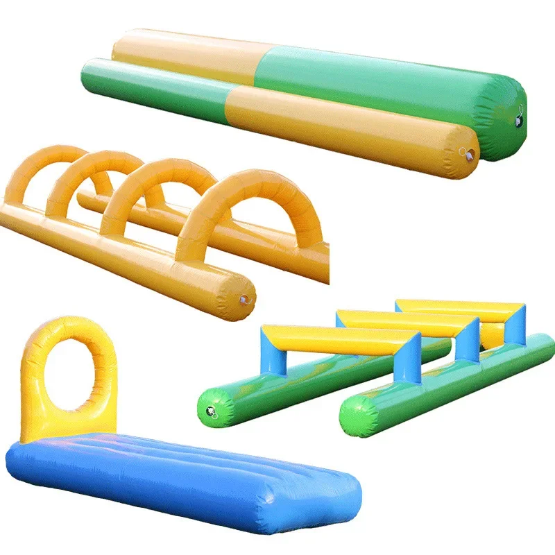 

Fun Games Props Obstacle Run Inflatable Four-piece Set Outdoor Expansion Crossbar Hurdle Balance Beam Fish Leap Longmen