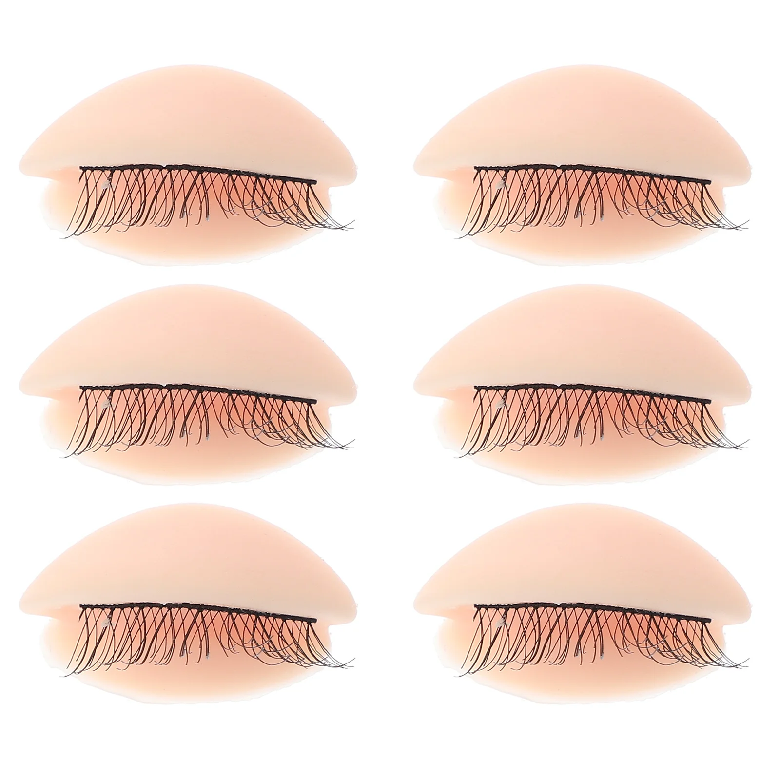 3 Paar abnehmbare Wimpern-Augenform aus hochwertigem Silikon für Make-up-Übungen, schmutzabweisendes, wiederverwendbares Augenlid-Ersatzwerkzeug