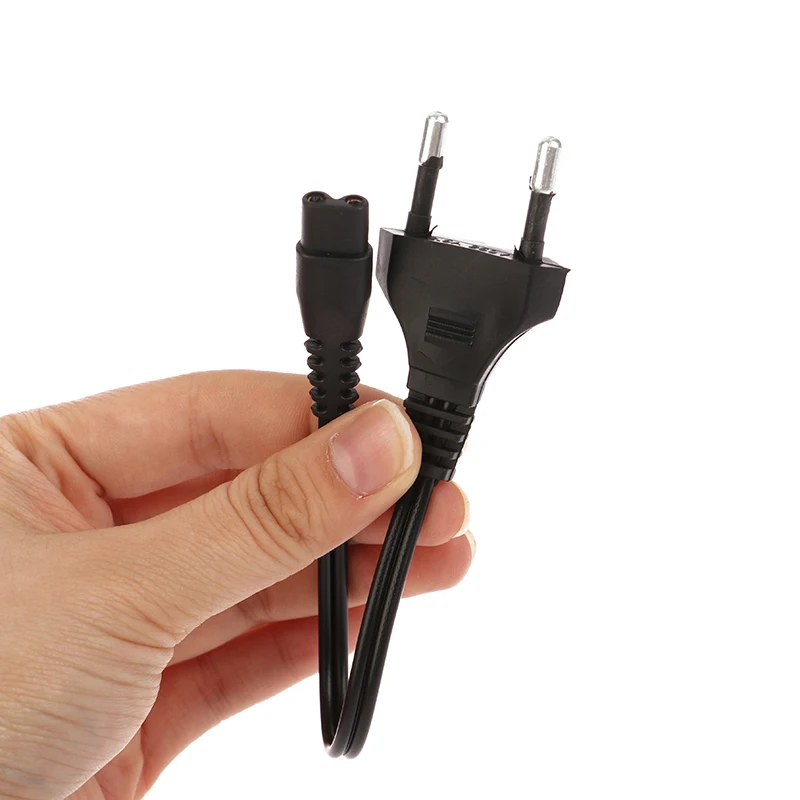 New Black EU 220V Ac Dual Hole Charging Cord Universal For Rechargeable Strong Light Flashlight 1101 1106 1108